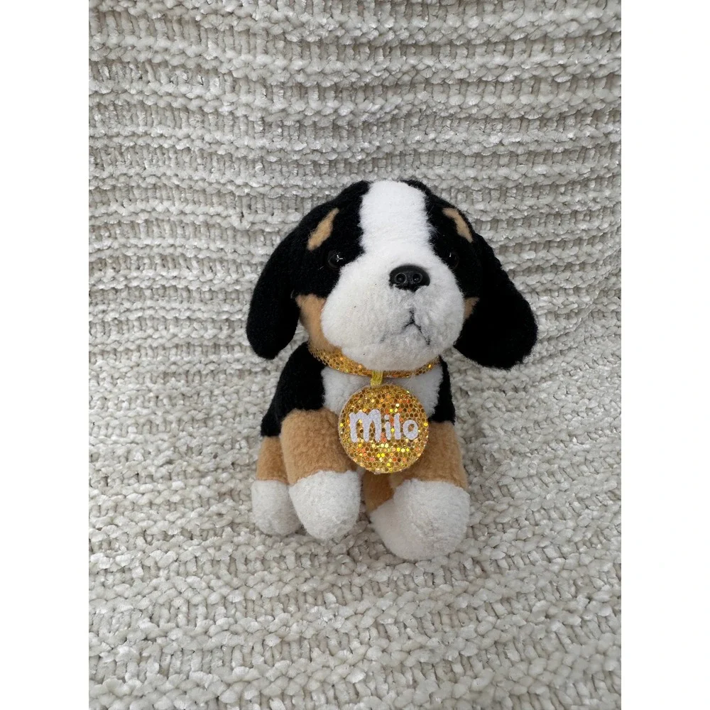 Justice Gund Plush Koala Dog Milo Stuffed Animal Toy Lot Grey Tricolor Lovey 6in